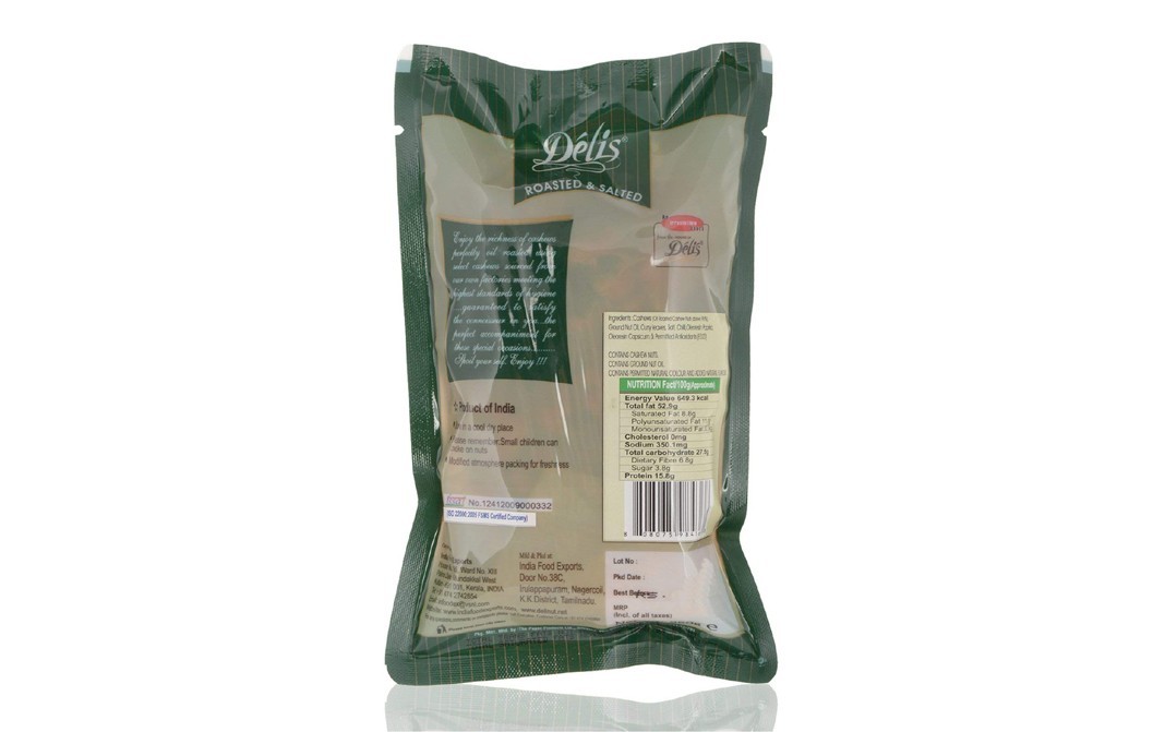 Delis Cashews Roasted & Salted Malabar Masala   Pack  250 grams